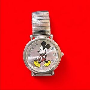 Vintage rare Mickey Mouse Silver Watch